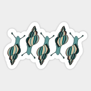 teal banded snails Sticker